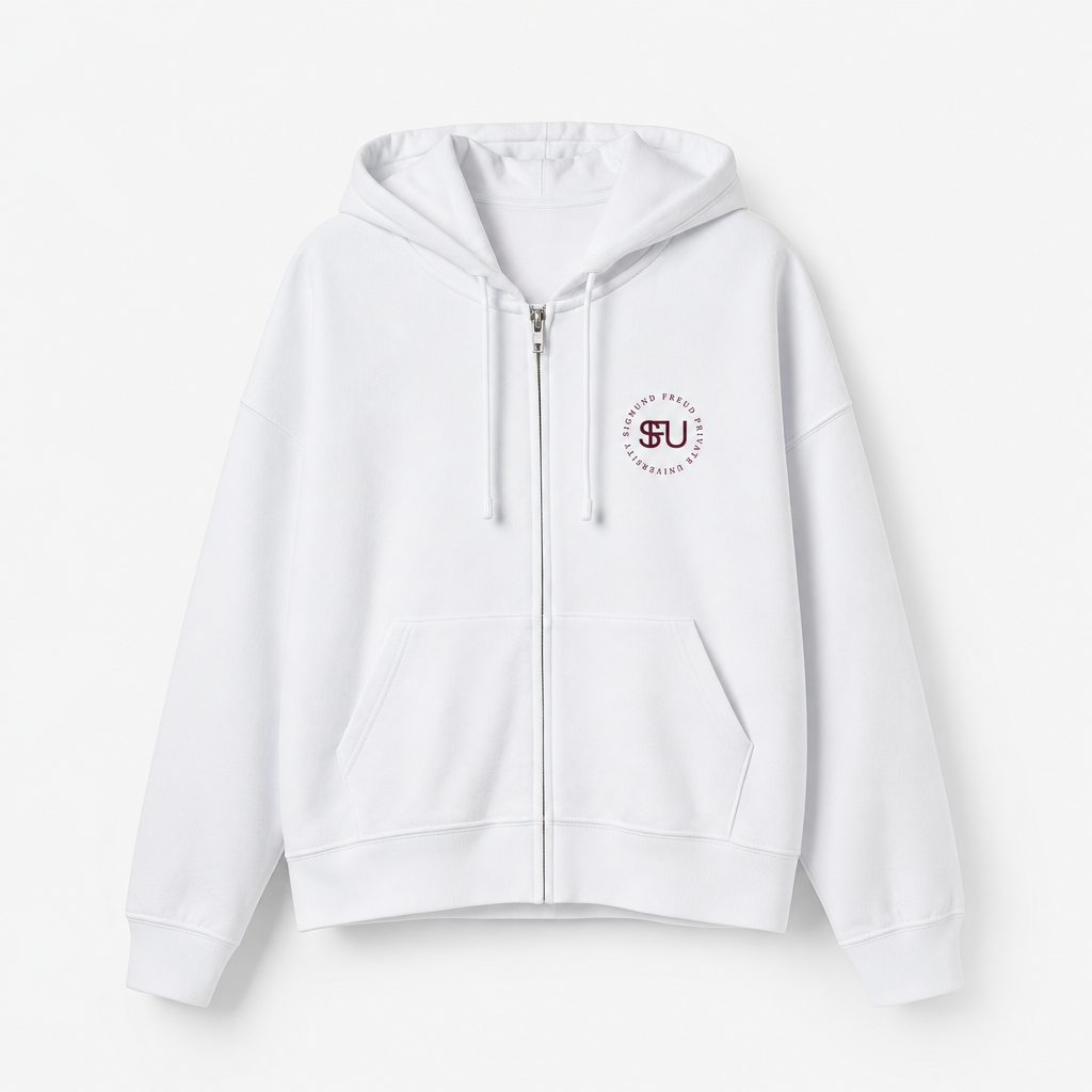 Women's Zip Hoodie White
